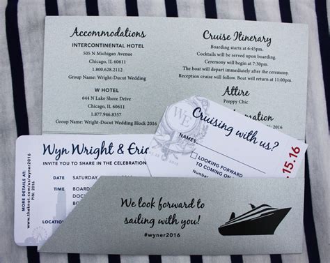 Cruise Wedding Invitations - jenniemarieweddings