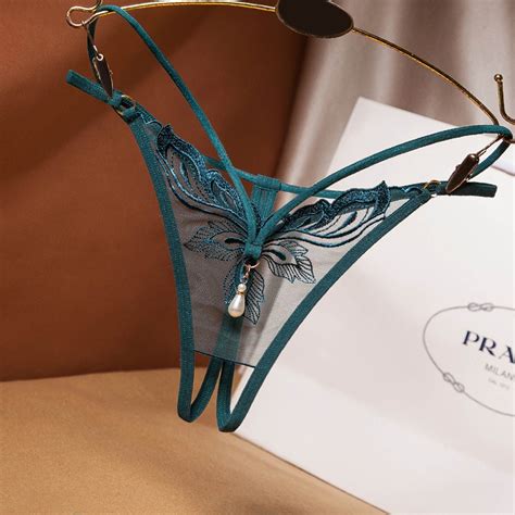 Jupaopon Underwear For Womens Lingerie For Women Women S Lace Low Waist Hollow Pearl Sexy Hot