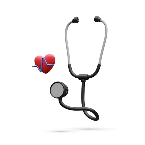 Premium Vector 3d Realistic Medical Stethoscope With Heart Isolated