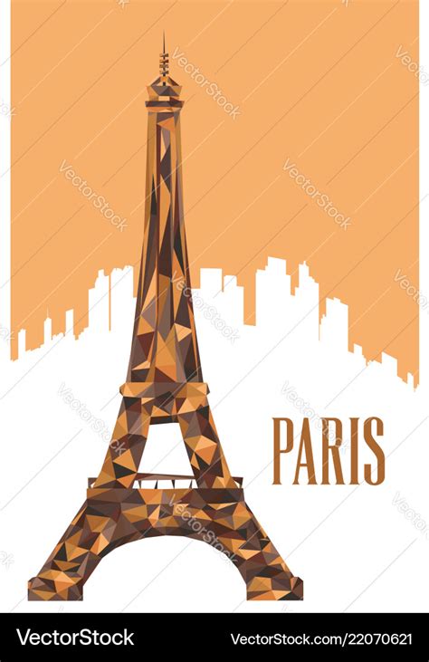 Eiffel tower poster Royalty Free Vector Image - VectorStock