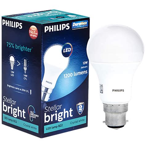 Buy Philips Stellar Bright Led Bulb W B Cool White Crystal White