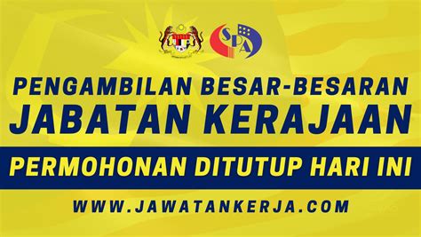 Pengambilan Lebih Kekosongan Jawatan Di Jabatan Kerajaan Permohonan