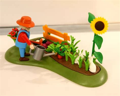 PLAYMOBIL SCENE DE La Vie Champetre Le Petit Jardin Potager Avec Vieux