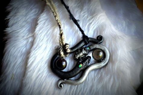 Yin Yang Serpents Necklacequartz With Black Amethystwelo Etsy Women