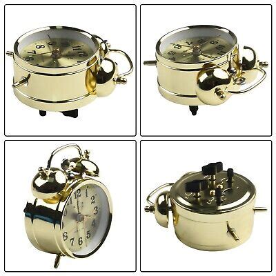 Retro Loud Double Bell Mechanical Key Wind Up Spring Night Alarm Clock