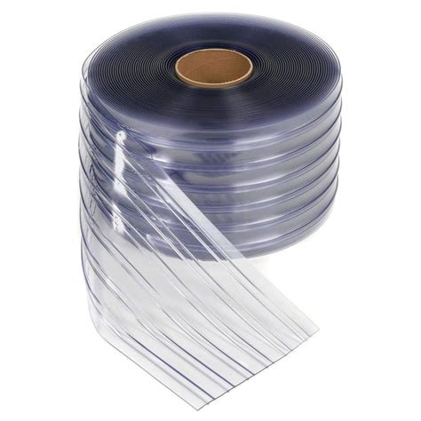 PVC Vinyl Strip Curtain Ribbed Bulk Roll 2mm x 8inch x 165ft | Canada Plastics