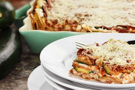 Lasagnes aux courgettes à la sauce Bolognaise