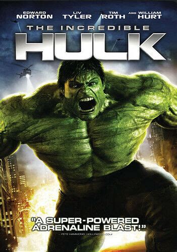 The Incredible Hulk Dvd 2008 Widescreen Edward Norton William Hurt