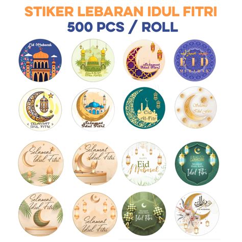 Jual Stiker Lebaran Idul Fitri 500 Pcs Ramadan Haji Umroh Sticker