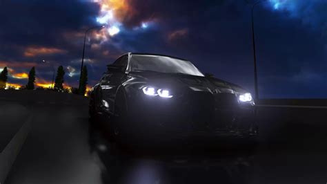 BMW M3 Black at Night Mobile Live Wallpaper