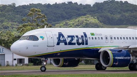 Airbus A320NEO AZUL PR YRK Pouso E Decolagem Em Joinville 20 12