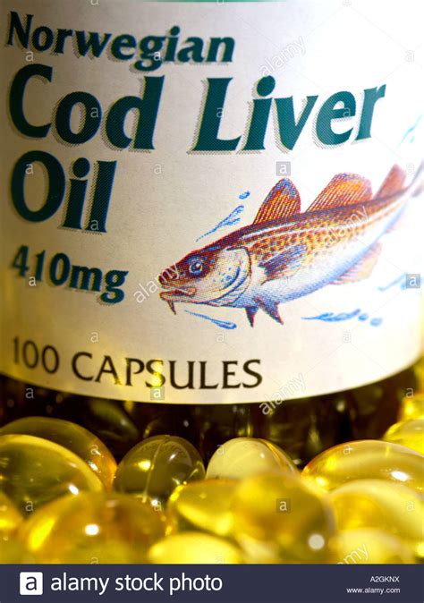 Cod liver oil capsules Stock Photo - Alamy