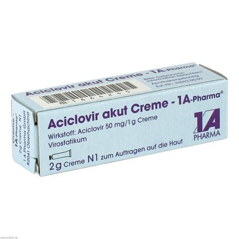 Aciclovir Akut Creme A Pharma G Preisvergleich Pzn