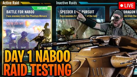 Day 1 Battle For Naboo Raid Testing LIVE ALL Best Teams Being Tested