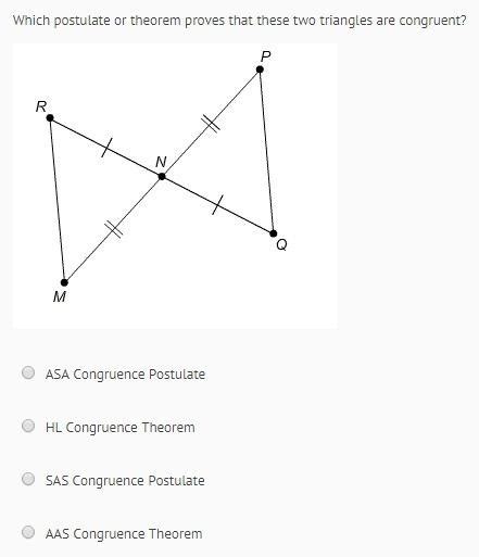 Which Postulate Or Theorem Proves That These Two Triangles Are