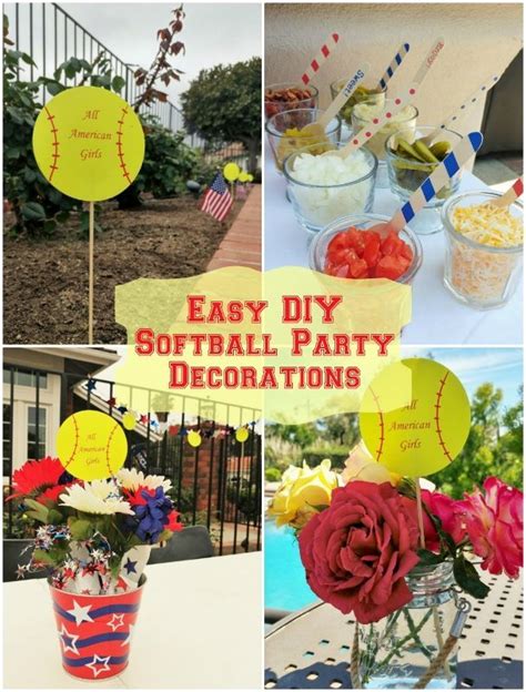 Easy Diy Softball Party Decorations Softball Party Decorations