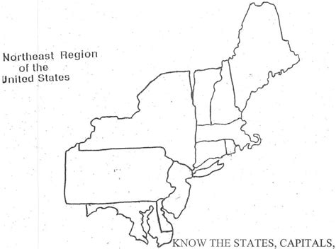 Northeast Region Blank Map North East Printable Of The Diagram | Printable Map Northeast Region ...