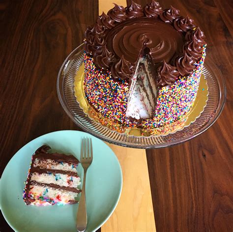 Chocolate Cake With Rainbow Sprinkles