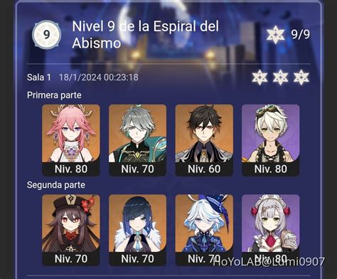 Mi Equipo Para El Abismo 😅 Genshin Impact Hoyolab