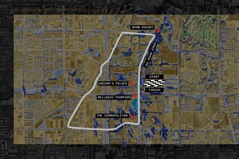 F1 track layout of proposed Las Vegas GP shared by media