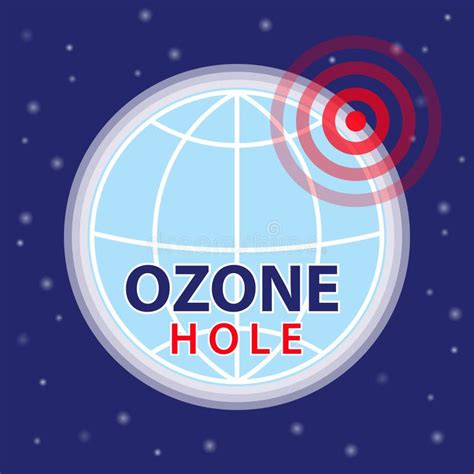 Ozone Hole. the Depletion of Ozone Layer. Climate Change Illustration ...