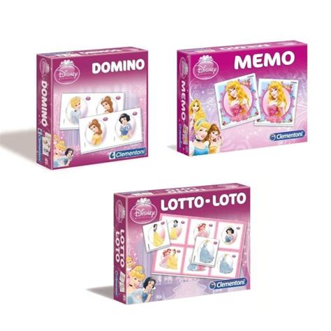 Pack Disney Princesses Memo Loto Domino Cdiscount Jeux Jouets