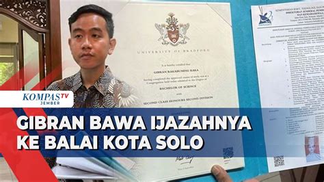 Bantah Tudingan Sarjana Palsu Ini Kata Gibran Saat Tunjukkan Ijazahnya