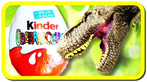 Kinder Berraschung Eier Ffnen Mit Dem Dino Spielzeug Youtube