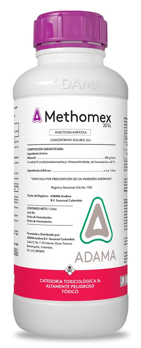 Insecticida Methomex 20 SL X 1 Lt Adama Croper