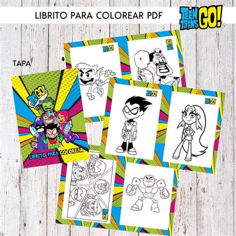 Kit Imprimible Librito Para Colorear Jovenes Titanes En Venta En Pilar