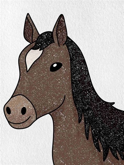 Horse Head Drawing (easy) - HelloArtsy