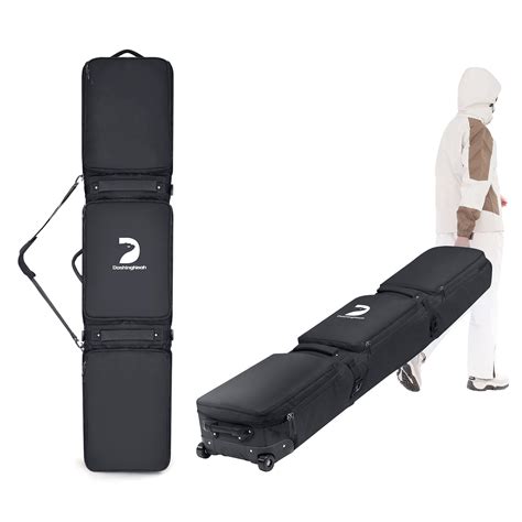 DASHINGNOAH Ski Bag with Wheels, Waterproof Snowboard Bag for Air