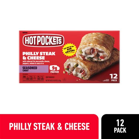 Hot Pockets Frozen Snacks Philly Steak And Cheese 12 Regular Sandwiches Frozen Walmart