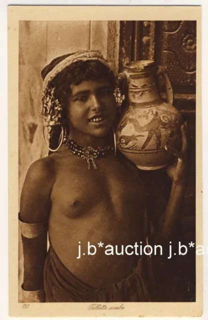 LEHNERT LANDROCK 128 ARAB GIRL Vintage 1910s Ethnic Nude PC 39