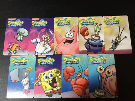 Complete Set Spongebob Pineapple Arcade Coin Pusher Cards With Rare