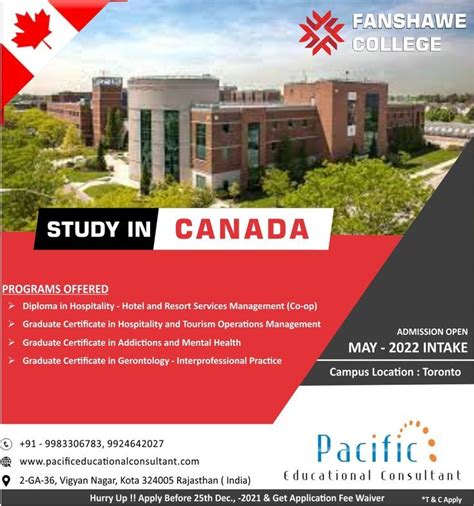 Study In Canada Fanshawe College Toronto Canada Accepting