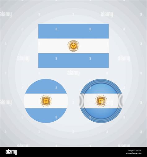 Flag Design Argentinian Flag Set Isolated Template For Your Designs