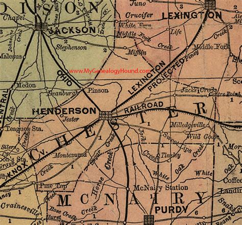 Chester County, Tennessee 1888 Map