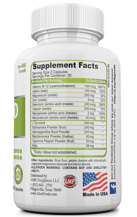 Thyroid Support Supplement with Iodine 30 Days Supply – Alice Foods