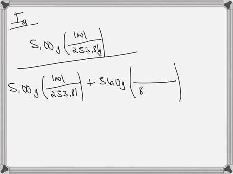 Solved A Solution Of Iodine I2in Methylene Chloridech2cl2contains 500 G I2 And 560 G