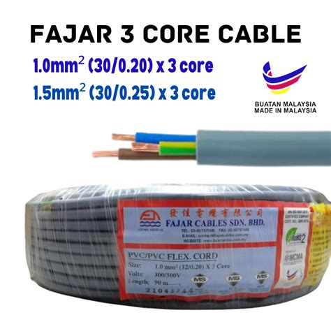 Loose Cut Per Meter Fajar Mm Mm Core Flexible Wire Cable Pvc