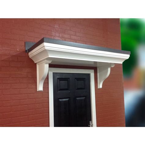 Pontefract Flat Lead Effect Roof Grp Door Canopy