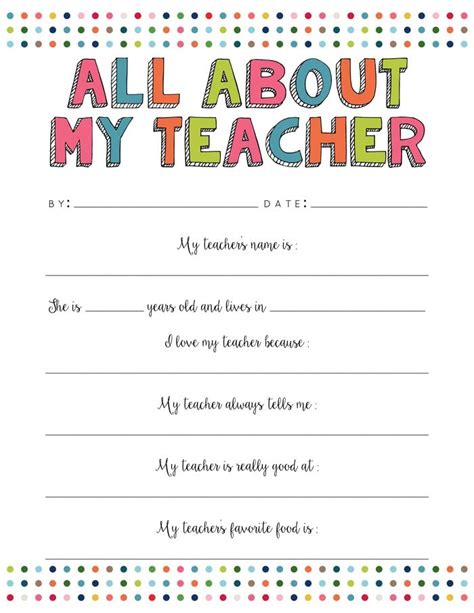 Teachers Free Printable Worksheets