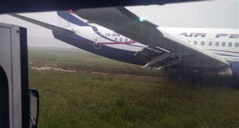 Plane Land Crash Averted As Air Peace Plane Overshoots Runway At Port