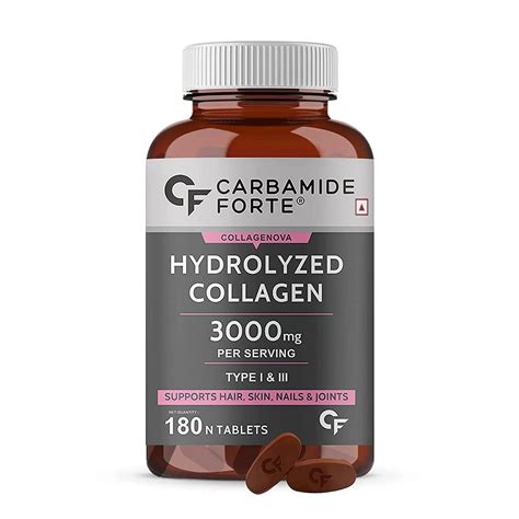 Carbamide Forte Hydrolyzed Collagen Peptides - 3000mg with Type 1 & 3 ...