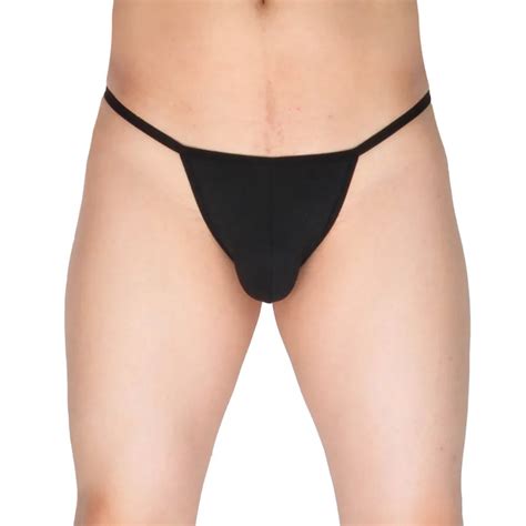 Sexy Bikini Men S Thongs And G Strings Pure Color Elastic Stretch Micro String Male Thong
