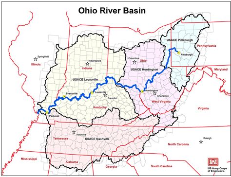 Ohio River Dams Map