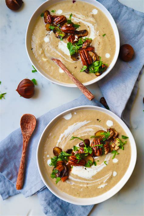 Roasted Chestnut And Mushroom Soup Madeleine Shaw Chestnut Soup