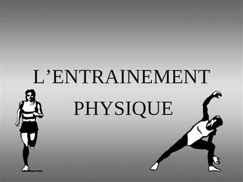 Ppt Lentrainement Physique Quelques D Finitions Pr Paration Physique