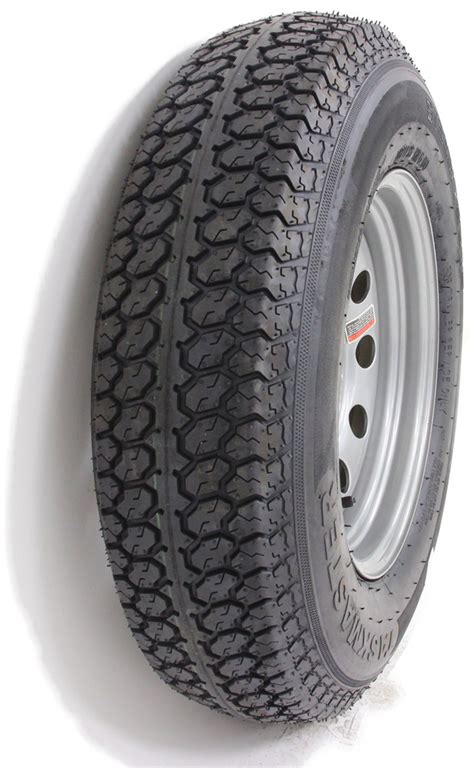 Taskmaster ST225 75D15 Bias Trailer Tire With 15 Silver Mod Wheel 6